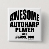 Phantastischer Autoharp-Player Button (Vorderseite)