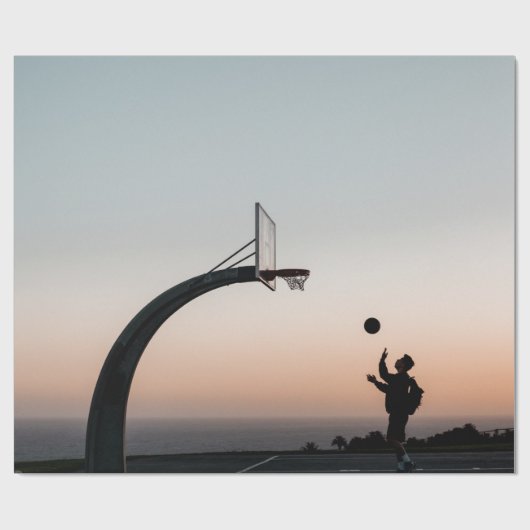 Phantastischer Basketballkorb Geschenkpapier (Flach)