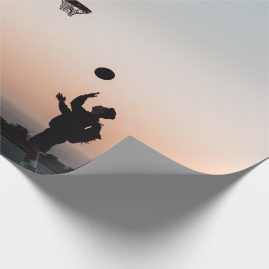 Phantastischer Basketballkorb Geschenkpapier (Ecke)