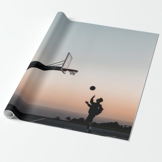 Phantastischer Basketballkorb Geschenkpapier (Ungerollt)