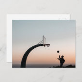 Phantastischer Basketballkorb Postkarte (Vorne/Hinten)