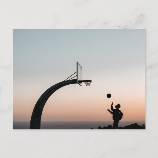 Phantastischer Basketballkorb Postkarte (Vorderseite)