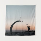 Phantastischer Basketballkorb Wandteppich (Vorderseite)