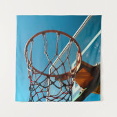 Phantastischer Basketballkorb Wandteppich (Vorderseite)