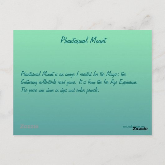 Phantastischer Berg Postkarte (Rückseite)