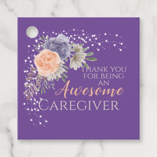 Phantastischer Betreuer Lila Wertschätzung Geschenkanhänger (Vorderseite)