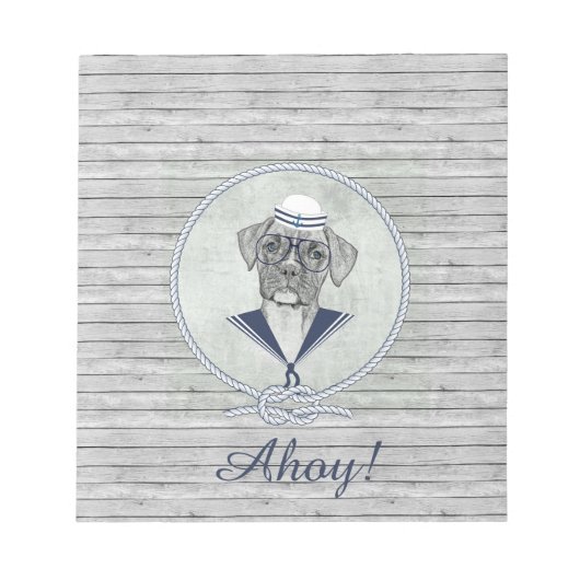 Phantastischer bezaubernder, lustiger Hobby-Boxer Notizblock (Vorderseite)