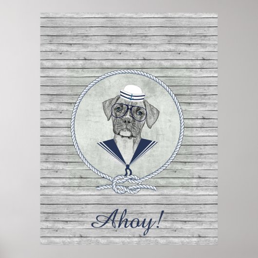 Phantastischer bezaubernder, lustiger Hobby-Boxer Poster (Vorne)