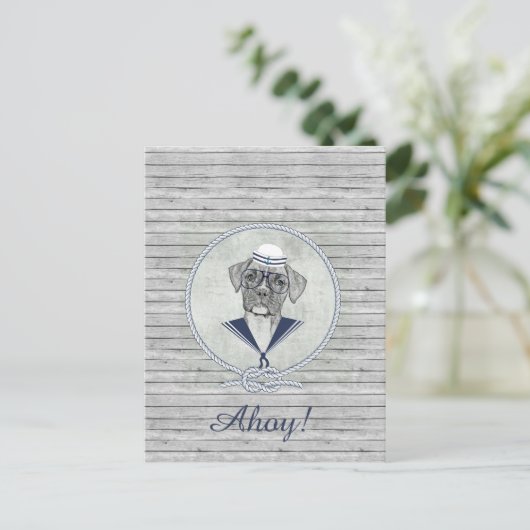 Phantastischer bezaubernder, lustiger Hobby-Boxer Postkarte (Stehend Vorderseite)