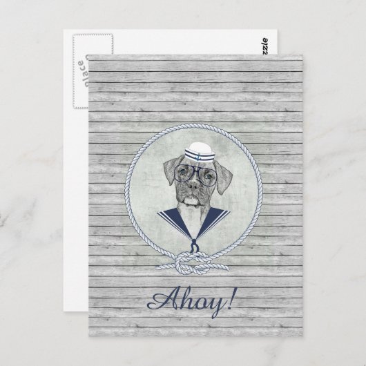 Phantastischer bezaubernder, lustiger Hobby-Boxer Postkarte (Vorne/Hinten)