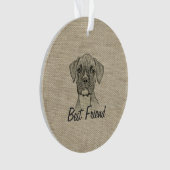 Phantastischer bezaubernder, trendiger Boxer Welpe Ornament (Vorderseite)