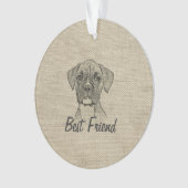 Phantastischer bezaubernder, trendiger Boxer Welpe Ornament (Vorderseite)