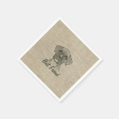 Phantastischer bezaubernder, trendiger Boxer-Welpe Serviette (Ecke)