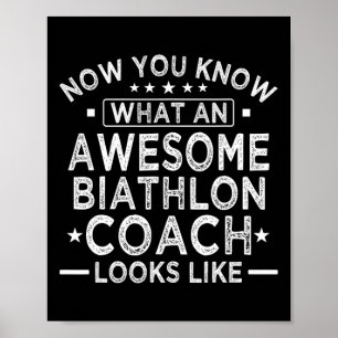 Phantastischer Biathlon Coach Funny Biathlon Spaß Poster