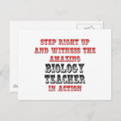 Phantastischer Biologielehrer in Aktion Postkarte (Vorne/Hinten)