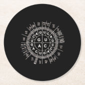phantastischer biologischer genetischer Code Sonne Runder Pappuntersetzer (Vorderseite)