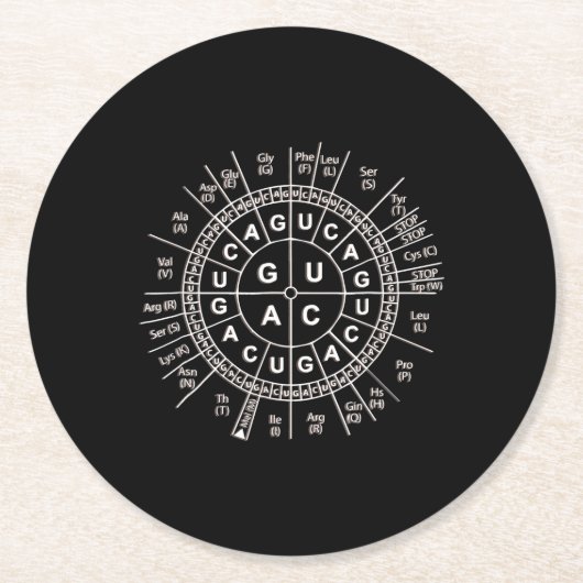 phantastischer biologischer genetischer Code Sonne Runder Pappuntersetzer (Vorderseite)