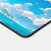 Phantastischer blauer Himmel und Meer Schreibtischunterlage (Ecke)