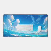 Phantastischer blauer Himmel und Meer Schreibtischunterlage (Tastatur & Maus)