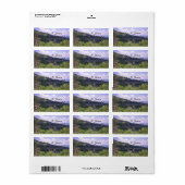 Phantastischer Blick auf den blauen Rücken Adressaufkleber (Vorne)