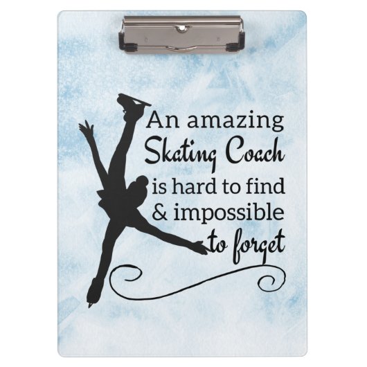 phantastischer Blue-Eis-Skaten-Coach Klemmbrett (Vorderseite)