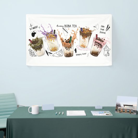 Phantastischer Boba-Tee Banner (Messeveranstaltung)
