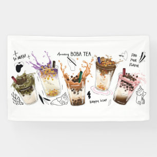 Phantastischer Boba-Tee Banner