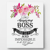 Phantastischer Boss DANK IHNEN BOSS "phantastische Fotoplatte (Vorderseite)