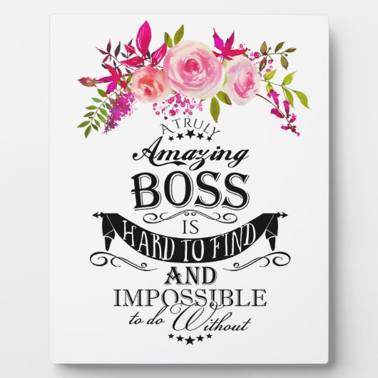 Phantastischer Boss DANK IHNEN BOSS "phantastische Fotoplatte (Vorderseite)