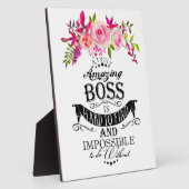 Phantastischer Boss DANK IHNEN BOSS "phantastische Fotoplatte (Seite)