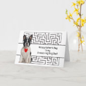 Phantastischer Boston Terrier Dog Vater Glückliche Karte (Gelbe Blume)