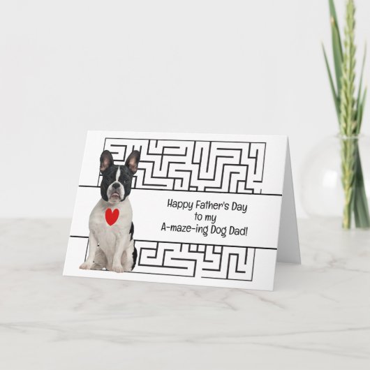 Phantastischer Boston Terrier Dog Vater Glückliche Karte (Vorderseite)