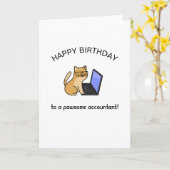 phantastischer Buchhalter — lustige niedliche Büro Karte (Gelbe Blume)