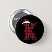 Phantastischer Buchstabe K Anfangsname Buffalo Kar Button (Vorne & Hinten)