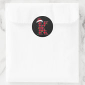 Phantastischer Buchstabe K Anfangsname Buffalo Kar Runder Aufkleber (Tasche)