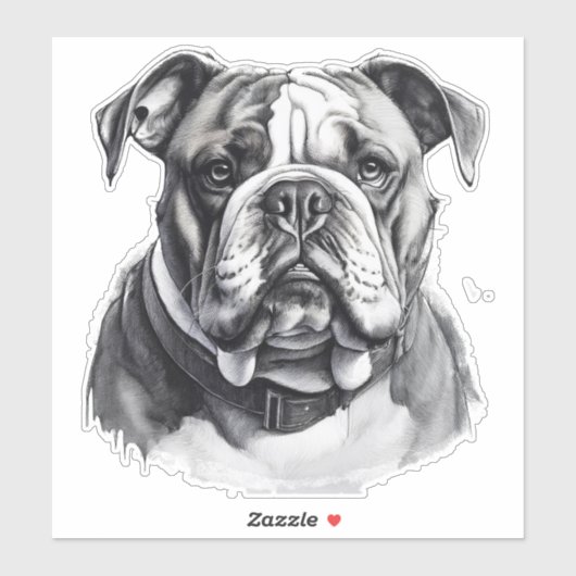 Phantastischer Bulldogsticker Aufkleber (Blatt)