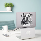 Phantastischer Bulldogsticker Aufkleber (Laptop auf Schreibtisch)