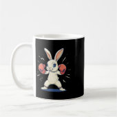 Phantastischer Bunny mit Boxhandschuhen für Osterl Kaffeetasse (Links)