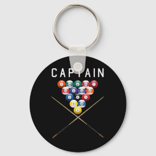 Phantastischer Captain Pool Billiard T Shirt Men W Schlüsselanhänger