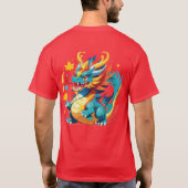 Phantastischer Cartoon Dragon T-Shirt (Rückseite)