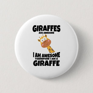 Phantastischer Cartoon Ich bin ein Giraffe-Shirt f Button
