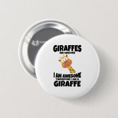 Phantastischer Cartoon Ich bin ein Giraffe-Shirt f Button (Vorne & Hinten)