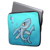 Phantastischer Cartoon Shark Laptopschutzhülle (Vorderseite Links)