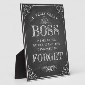 Phantastischer Chef bedankt sich bei der Plakette Fotoplatte (Seite)