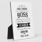 Phantastischer Chef bedankt sich bei der Plakette Fotoplatte (Seite)