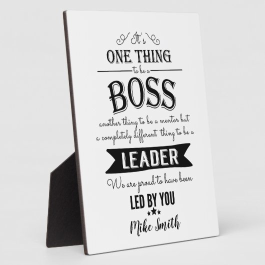 Phantastischer Chef bedankt sich bei der Plakette Fotoplatte (Seite)