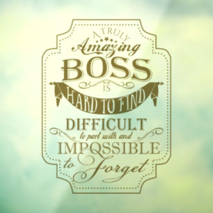 Phantastischer Chef danke der Plakatdanke Fensteraufkleber