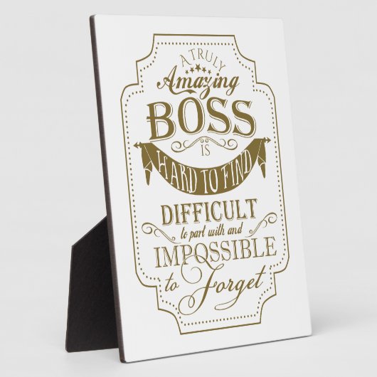 Phantastischer Chef danke Fotoplatte (Seite)