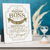 Phantastischer Chef danke Fotoplatte (Seite)