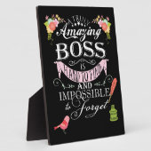 Phantastischer Chef danke Fotoplatte (Seite)